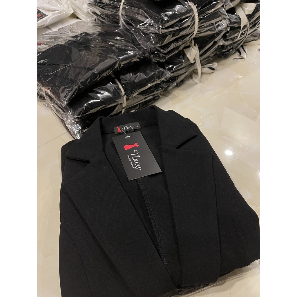 Áo vest nữ tay lỡ. Áo vest công sở dáng ngắn 1 lớp có túi thật 2 bên đựng vừa điện thoại | BigBuy360 - bigbuy360.vn
