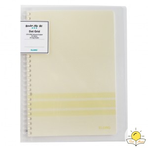 Sổ còng nhựa Klong binder B5 40 tờ Caro/Dotgird kèm 5 tab phân trang thay refill giấy