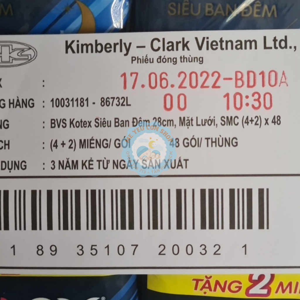 [Tặng 2 miếng] Gói 4 miếng - Băng vệ sinh có cánh Kotex ban đêm 28CM  (katydang)