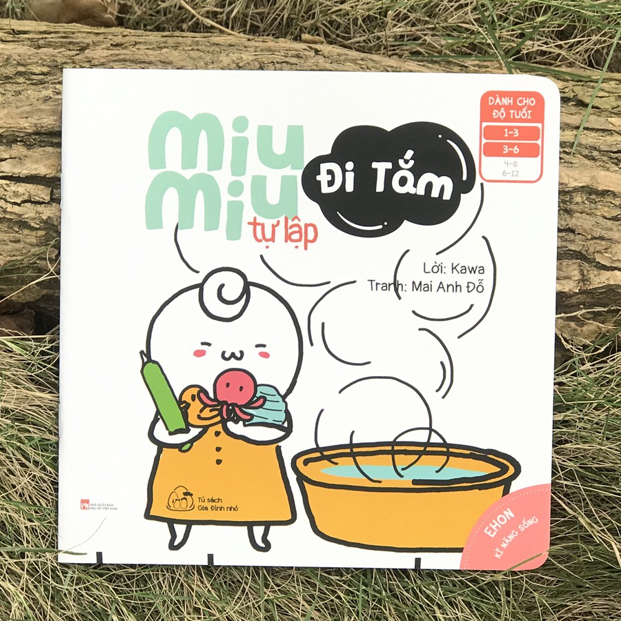 Sách - Ehon Kĩ Năng Sống - Miu Miu Tự Lập - Đi Tắm (1-6 tuổi)