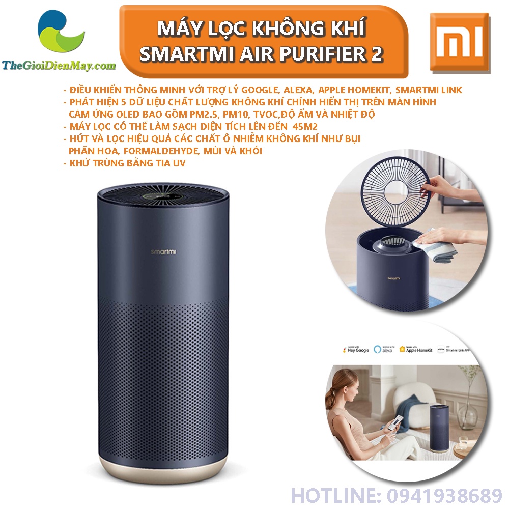 Máy lọc không khí Smartmi Air Purifier 2 - Bảo hành 6 tháng