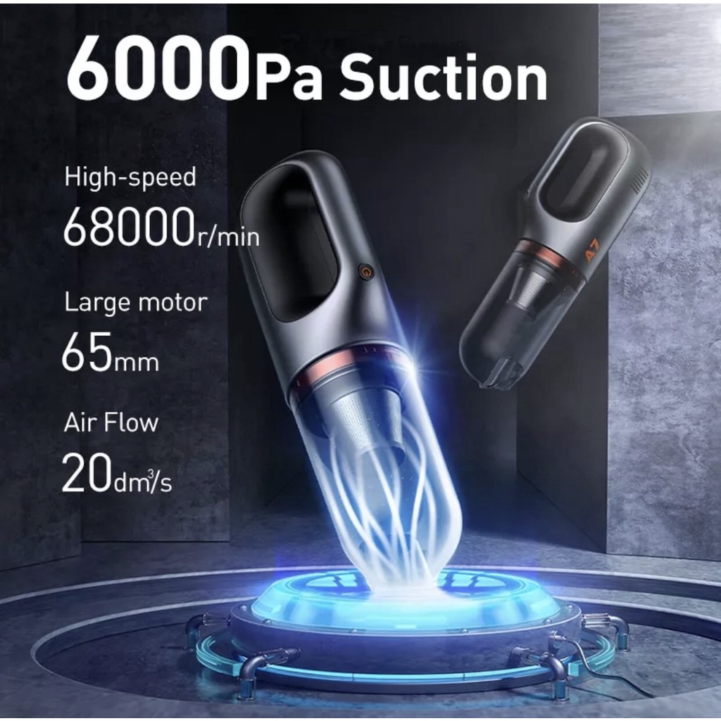 Máy Hút Bụi Cầm Tay Không Dây Baseus A7 Cordless Car Vacuum Cleaner 6000Pa