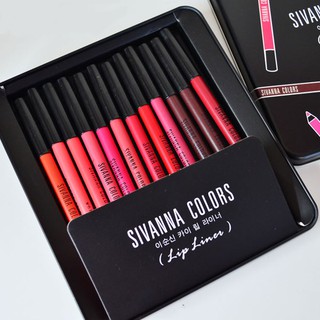 Set son bút chì kẻ môi Sivanna colors lip liner