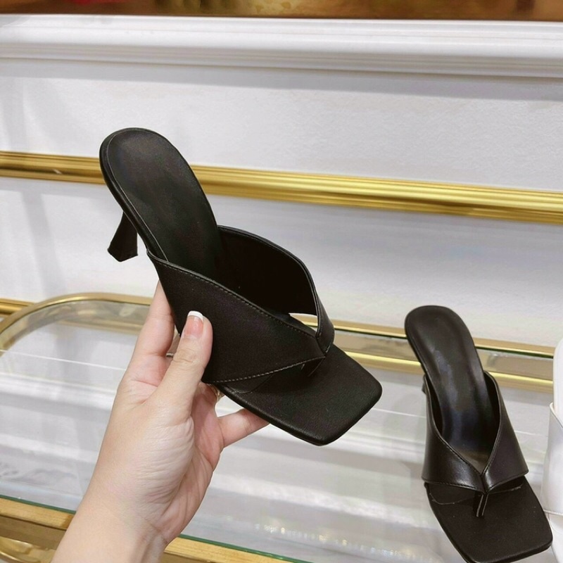 Dép cao gót 7 phân xỏ ngón Bản to 2 màu dễ đi nhất