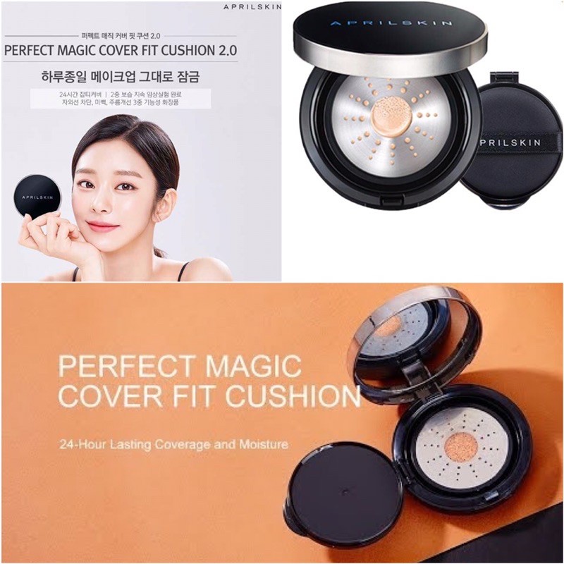 (MẪU MỚI)Phấn Nước  April Skin Perfect Magic  Cover Fit Cushion phiên bản 2.0 SPF50+/PA+++ 13g