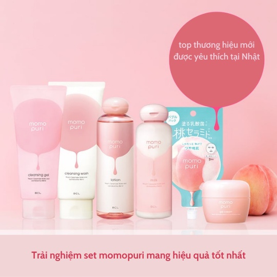 Tẩy trang hàng nội địa Nhật Bản dạng gel momopuri 150g tẩy trang cho mọi loại da