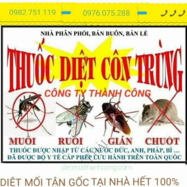 [G032] (Mua 10gói tặng bình xịt)Thuốc diệt muỗi kiến gián ruồi,bọ mạc côn trùng Fendona10SC gói 5ml S030