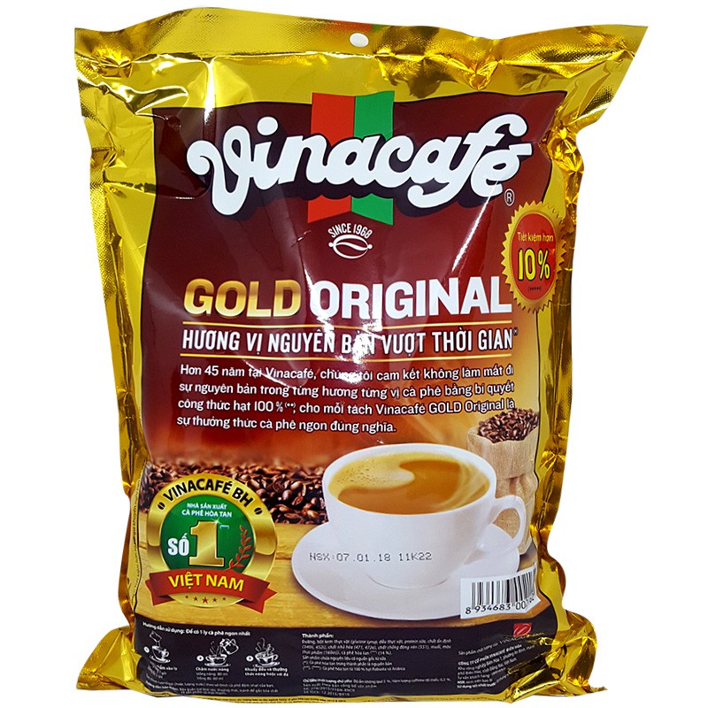 Bịch Vinacafe Gold 3 in 1 ( 24 gói x 20gr ) - Date luôn mới