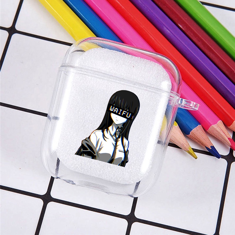 Vỏ Bảo Vệ Hộp Sạc Tai Nghe airpods 1 2 Bằng tpu Hình hentai anime Nhật Bản Dễ Thương