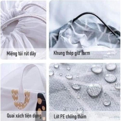 Túi Đựng Quần Áo, Chăn Màn, Ga Gối, Thú Bông Cỡ Lớn 100L Có Dây Rút Miệng Túi