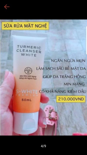 Sữa rửa mặt nghệ nhật swhite