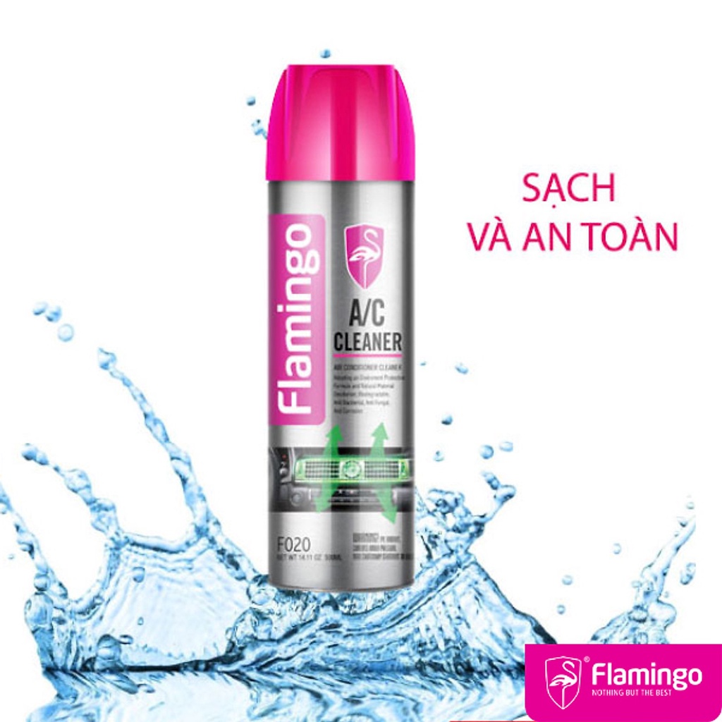Chai Xịt Bọt Vệ Sinh Flamingo - Vệ Sinh Khe Cửa Gió Điều Hòa Ô Tô - CARZONE