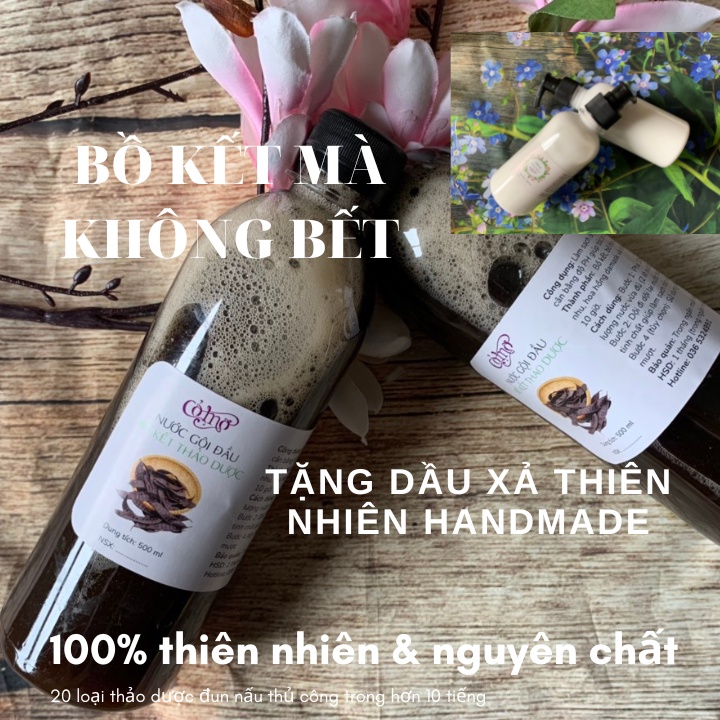 COMBO 3 CHAI NƯỚC GỘI ĐẦU BỒ KẾT NGUYÊN CHẤT, CHAI 500 ML