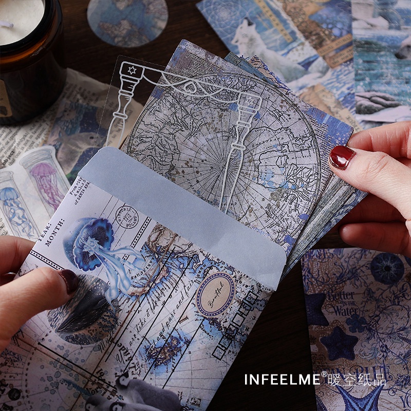 Set 100 Miếng Dán Trang Trí Sổ Tay/Nhật Ký Hình Hoa Kiểu Vintage