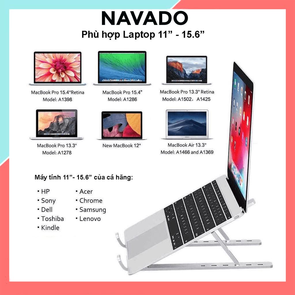 Giá đỡ LAPTOP , MACBOOK, IPAD bằng nhôm gấp gọn để bàn đa năng điều chỉnh độ cao tản nhiệt đế kê laptop N3 SUVADO