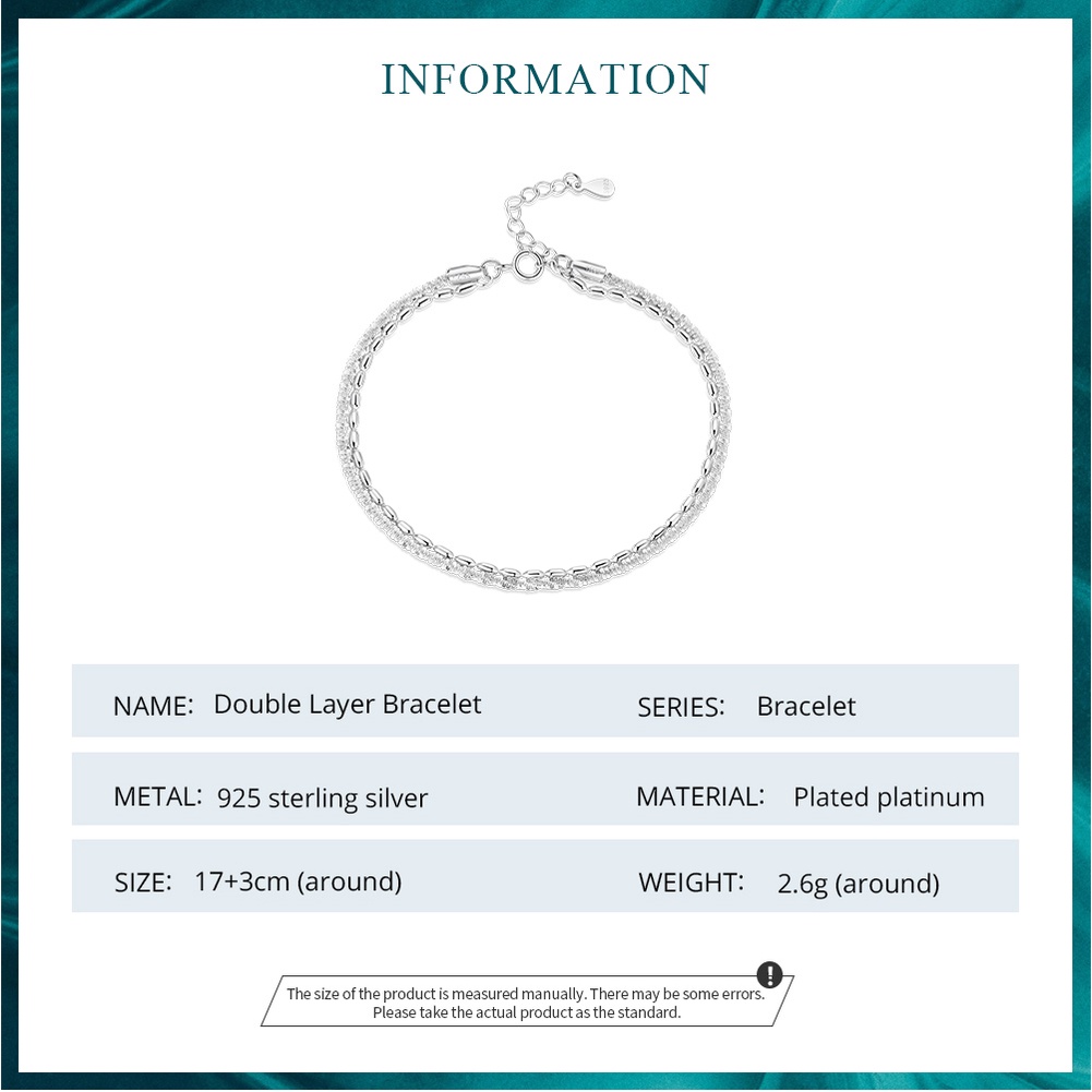 BAMOER Vòng Đeo Tay Xi bạc 925 KiểU DáNg Đơn GiảN Cho CặP Đôi