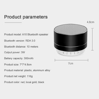 A10 Small Steel Cannon Usb Card Wireless Bluetooth Speaker