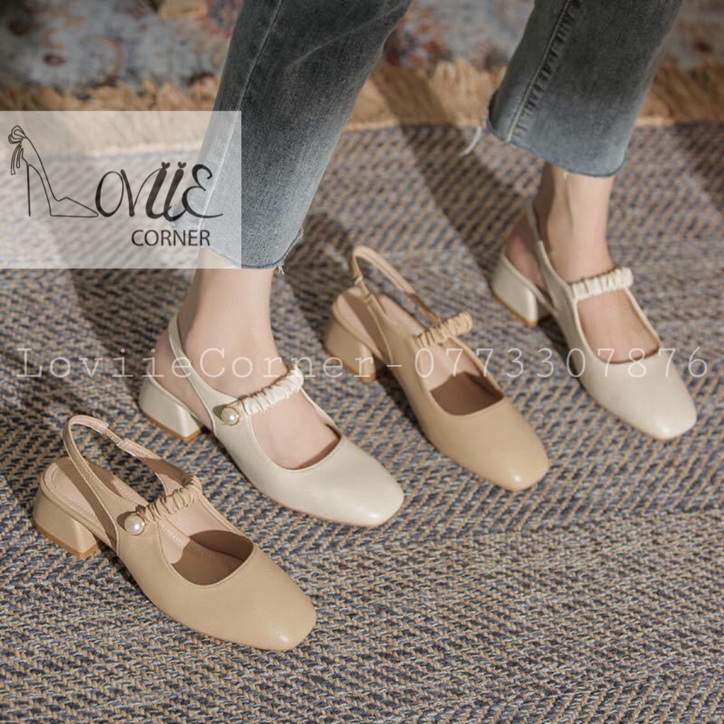 GIÀY CAO GÓT NỮ LOVIIECORNER - GIÀY GÓT VUÔNG MARY JANE 3CM MŨI TRÒN - SỤC CAO GÓT MŨI VUÔNG G211125 S210708