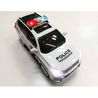 XE CẢNH SĂT DÙNG PIN PHÁT NHẠC CÓ ĐÈN (KÈM PIN), do choi xe police dung pin phat nhac, do choi xe bat toi pham