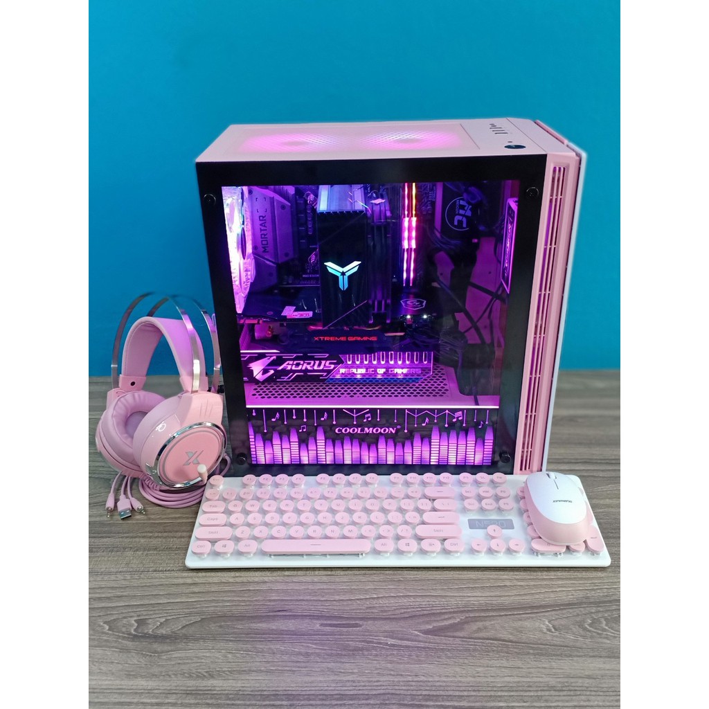[CẮT LỖ] Bộ PC XIGMATEK màu hồng, cấu hình khủng GAMING - LIVESTEAM I9- 9900F/B360M/16GB/240G | BigBuy360 - bigbuy360.vn