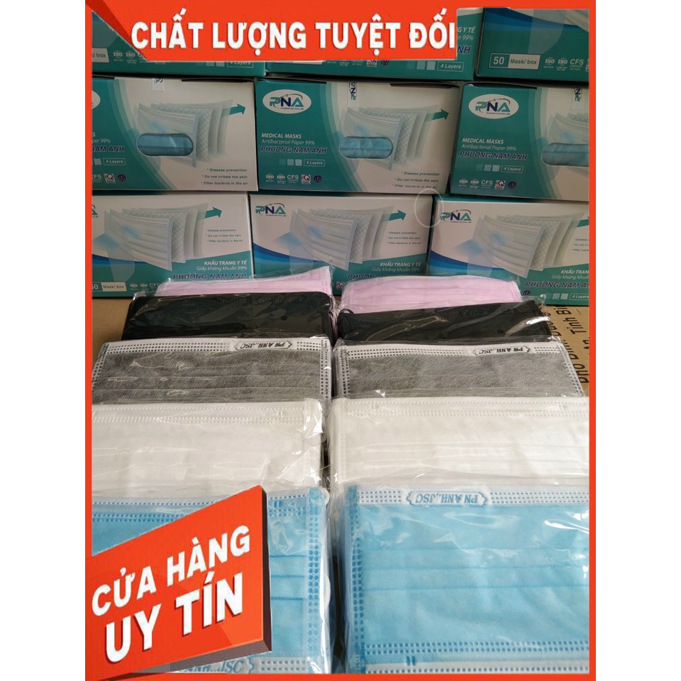 Khẩu Trang Y Tế 4 Lớp. 50 CÁI / 1 Hộp. Loại dày.