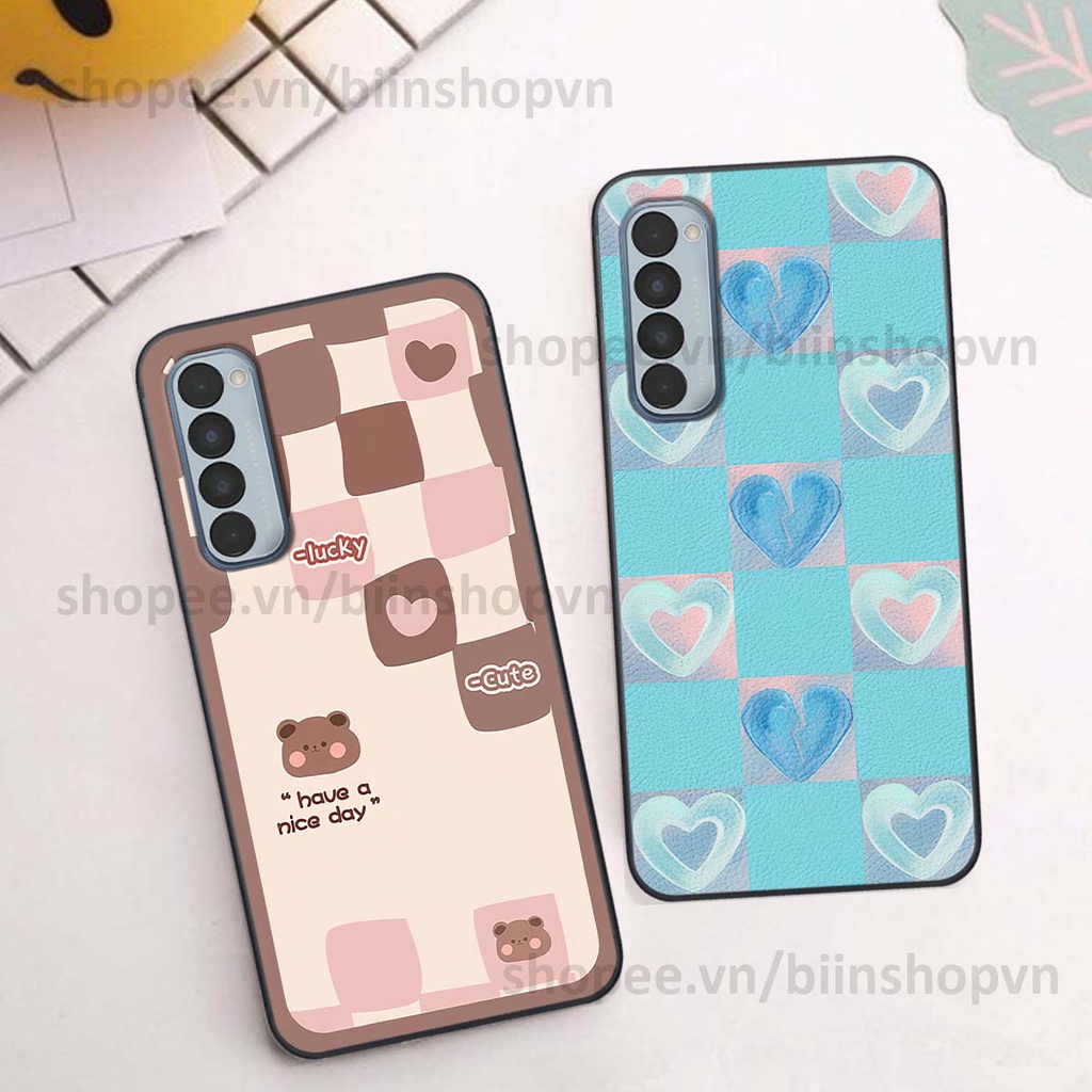 Ốp Oppo Reno4 / Reno4 Pro / Reno 4 caro trái tim nhiều màu sắc, đầy cá tính, khẳng định phong cách