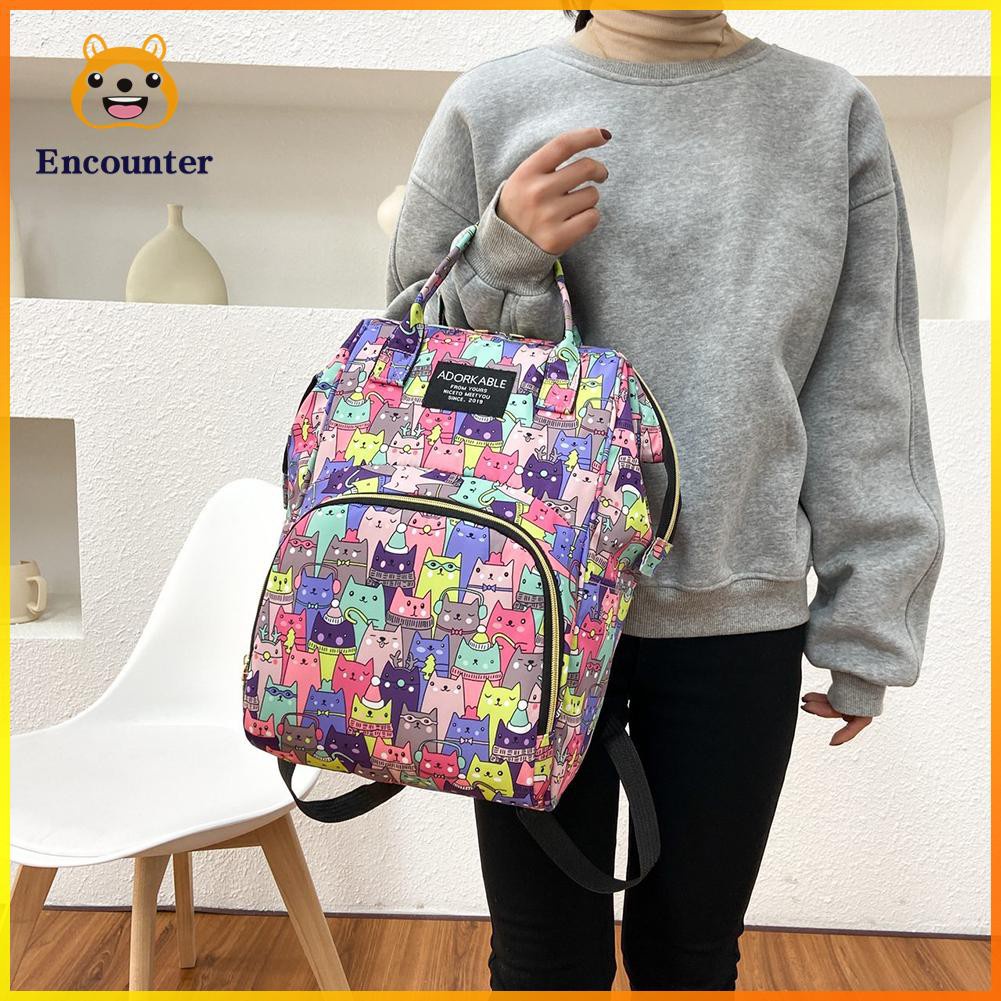 ○Encounter○ Fashion Women Printing Mummy Diaper Bag Large Handbags Stroller Organizer