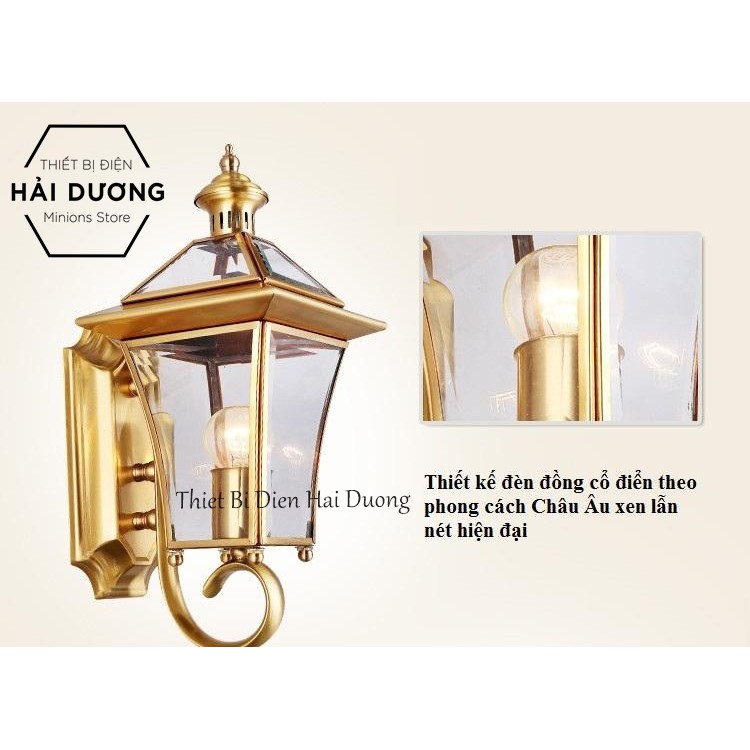 Đèn Gắn Tường Cao Cấp Đồng Nguyên Chất Trang Trí 0623S - Đã bao gồm bóng - Bảo hành 12 tháng