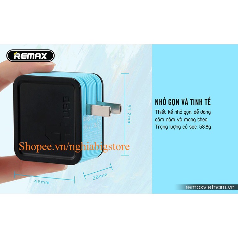Cục Sạc Điện Thoại Và Máy Tính Bảng 4 Cổng USB Remax 3.4A