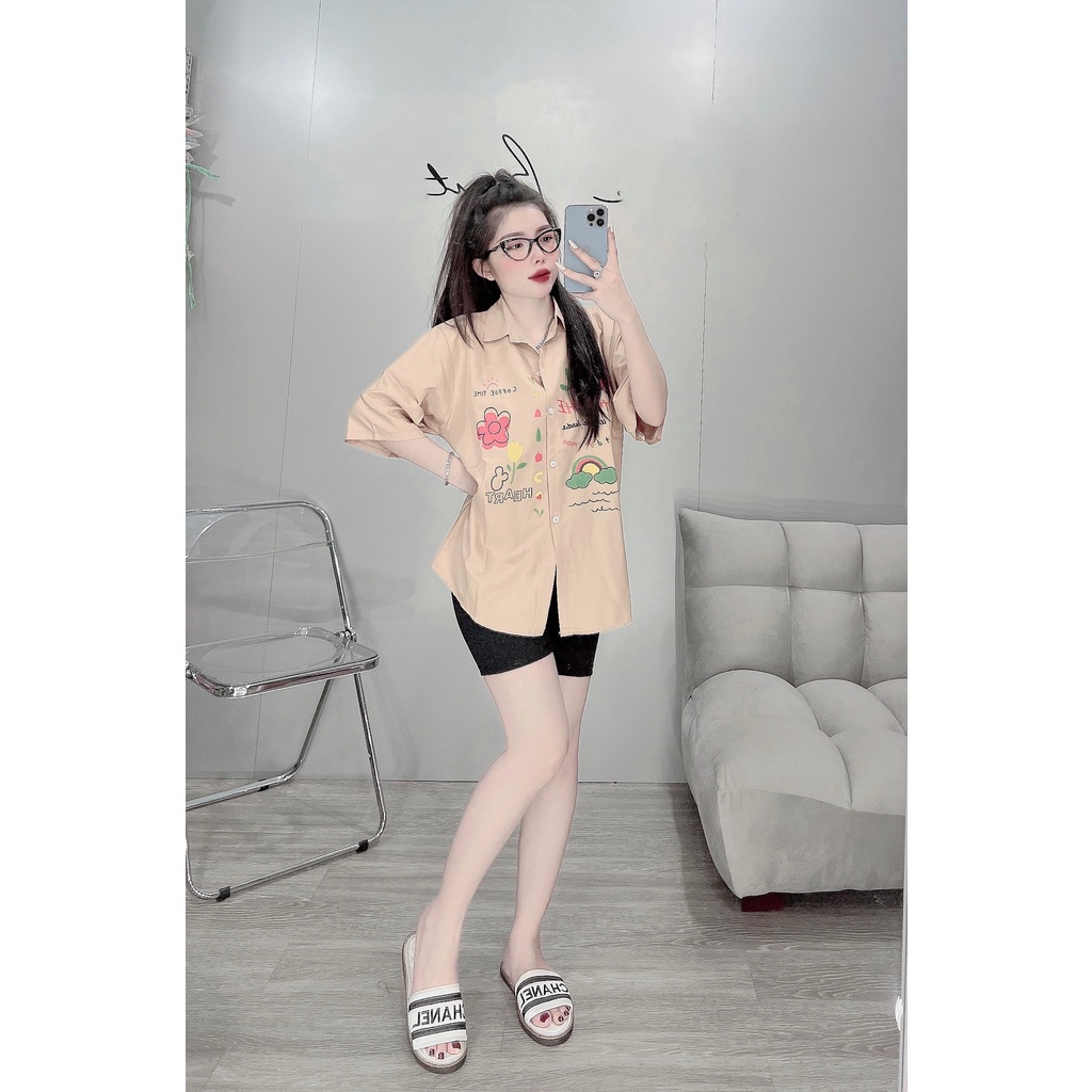 Đồ bộ sơ mi ngố, đồ bộ sơ mi tay ngắn,set đồ bộ mặc nhà, đồ bộ dễ thương