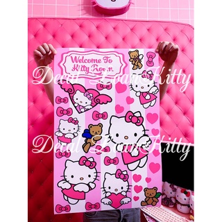 >> CÓ SẴN >>  Decal dán HelloKitty tấm to,khách cắt lẻ ra từng hình để dán khách nha