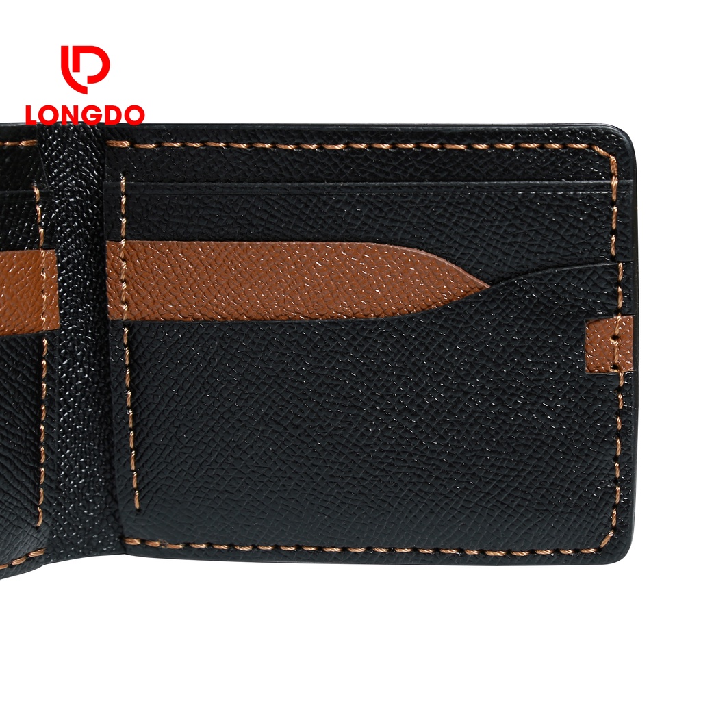 Ví nam size nhỏ - Cam kết 100% da bò thật - Bảo hành 5 năm - Thương hiệu uy tín Longdo Leather - B05