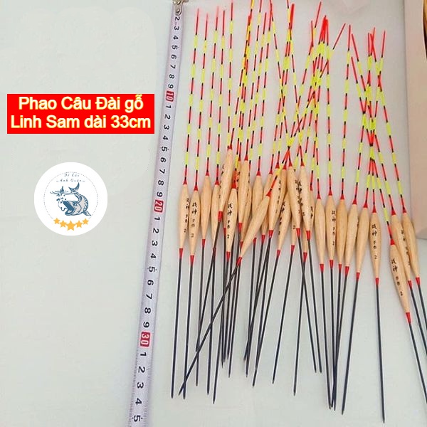 Phao câu cá làm từ gỗ Linh Sam dài 33cm