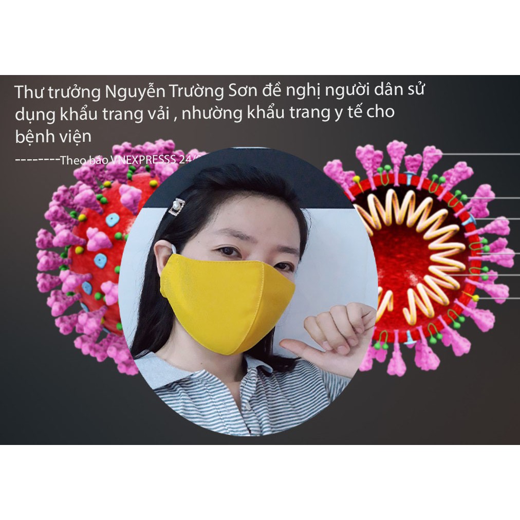 KHẨU TRANG VẢI CAO CẤP 2 LỚP