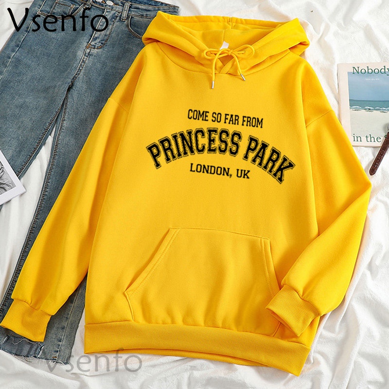 Áo nỉ hoodie in chữ PRINCESS PARK áo thu đông dài tay Nam nữ | BigBuy360 - bigbuy360.vn