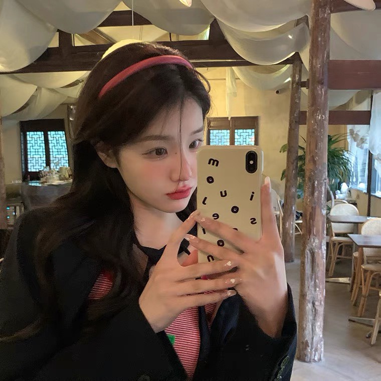 Bờm tóc tiểu thư băng lụa vành nhỏ Ins