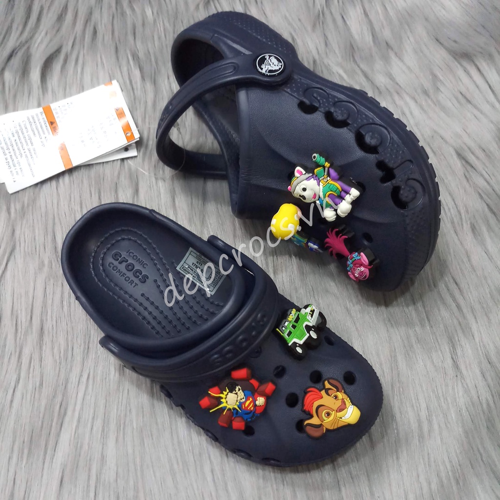 (Tặng 10 jibbitz) Dép sục cross classic baya trẻ em, dép sục stickers bé trai, sục gắn sticker bé gái - Cross House