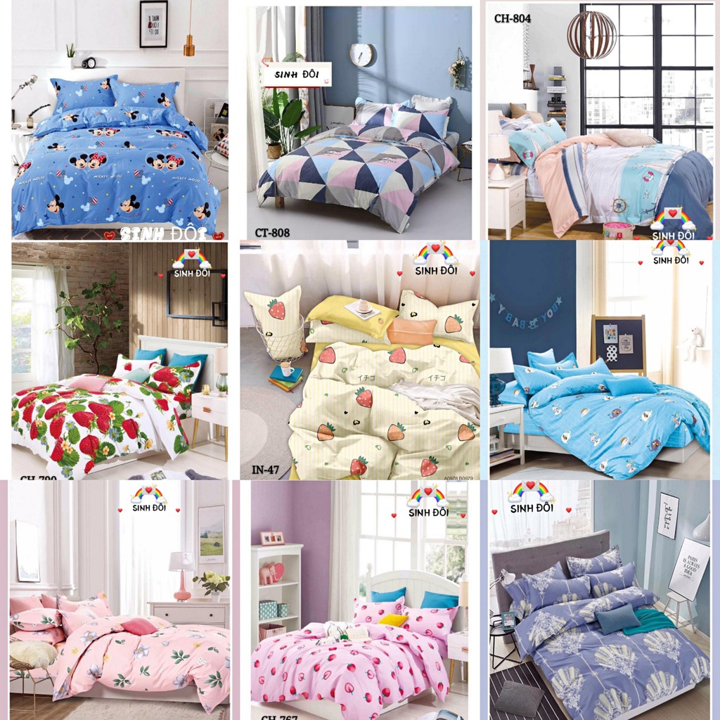 BỘ DRAP GIƯỜNG/ GA GIƯỜNG COTTON 100% - CH-768