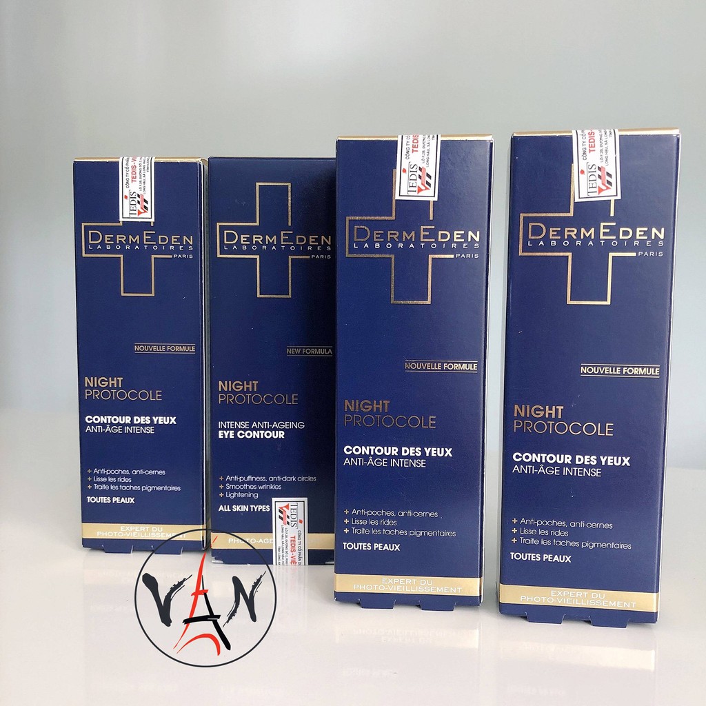 [ Tem chính hãng] Kem Dưỡng Mắt, Ngăn Lão Hoá Ban Đêm Dermeden Intense Anti – Agening Eye Contour 15ml | BigBuy360 - bigbuy360.vn