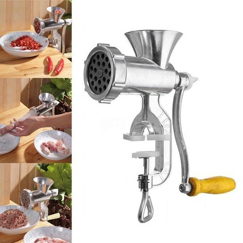 Máy Xay Thịt Bằng Tay Đế Kẹp Bàn, Dụng Cụ Xay Thịt Cầm Tay Đa Năng Không Gỉ, Nhỏ Gọn, Tiện Dụng
