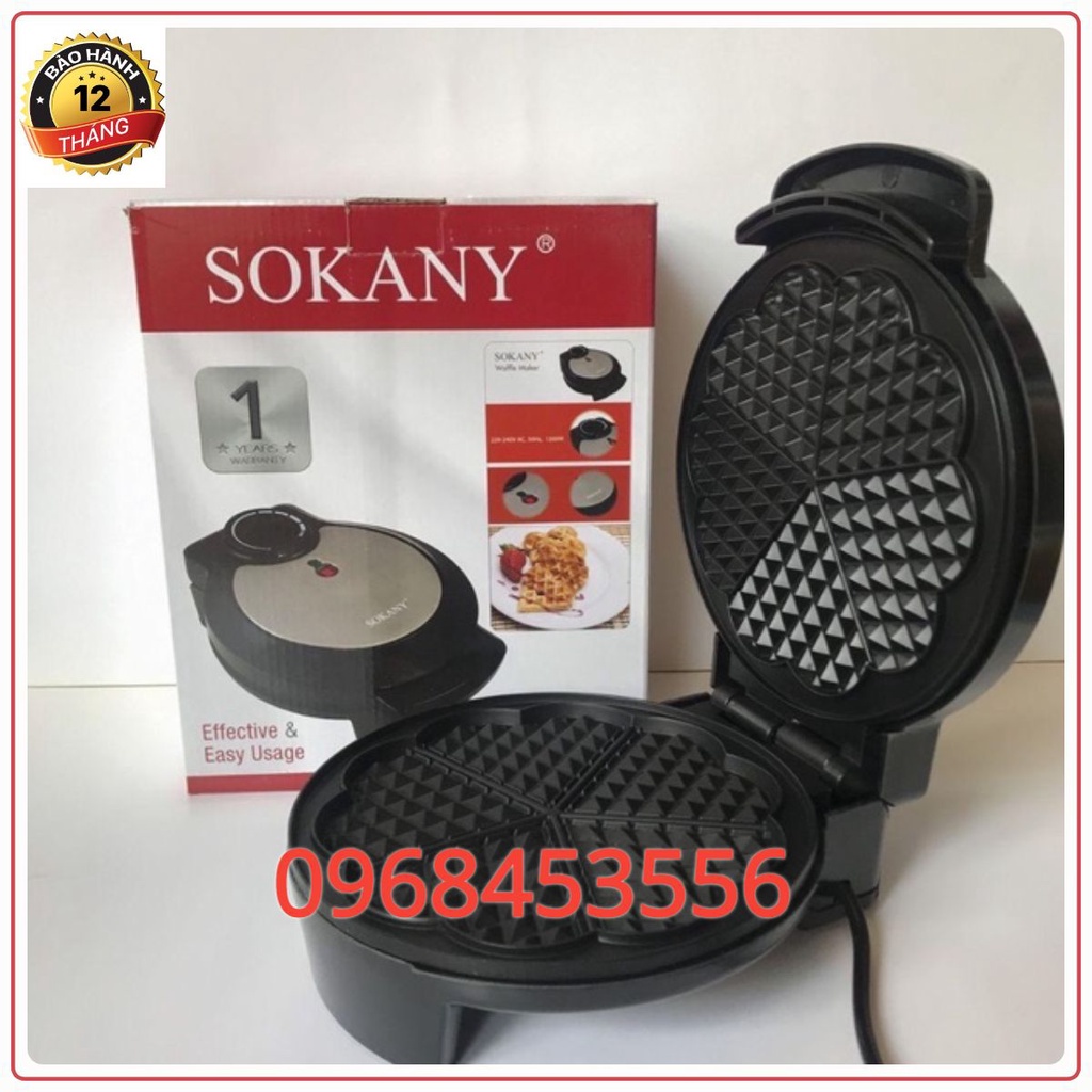 🥞Máy làm bánh kẹp, bánh tổ ong, bánh waffle SOKANY