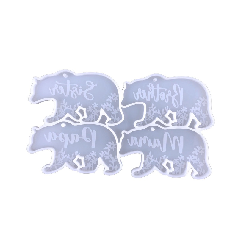 Flgo Khuôn Silicone Làm Móc Khóa Thủ Công Hình Động Vật Lấp Lánh Nhiều Kiểu Dáng Cho Valentine Love