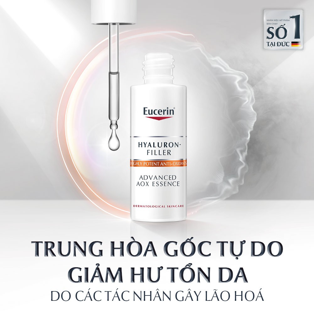 Tinh Chất Eucerin Cải Thiện Dấu Hiệu Lão Hóa Hyaluron Filler Advanced AOX Essence 30ml