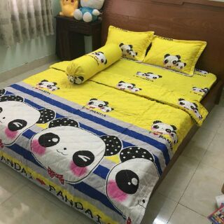 Bộ gra mền gối cotton poly cao cấp
