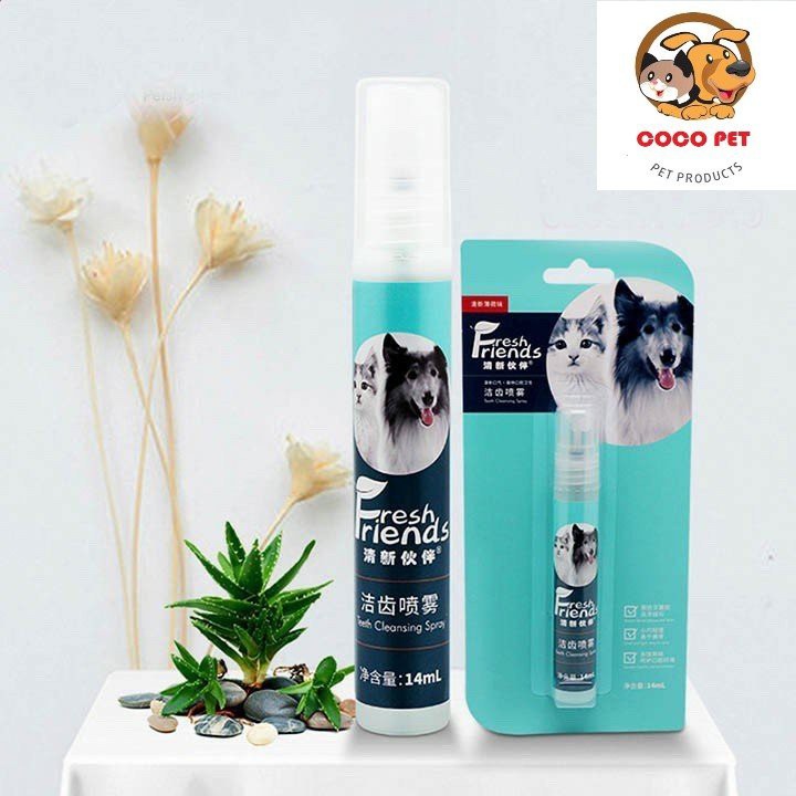 Nước Xịt Thơm Miệng, Diệt Khuẩn Khử Mùi Hôi Miệng Cho Chó Mèo Fresh Friend 14ml