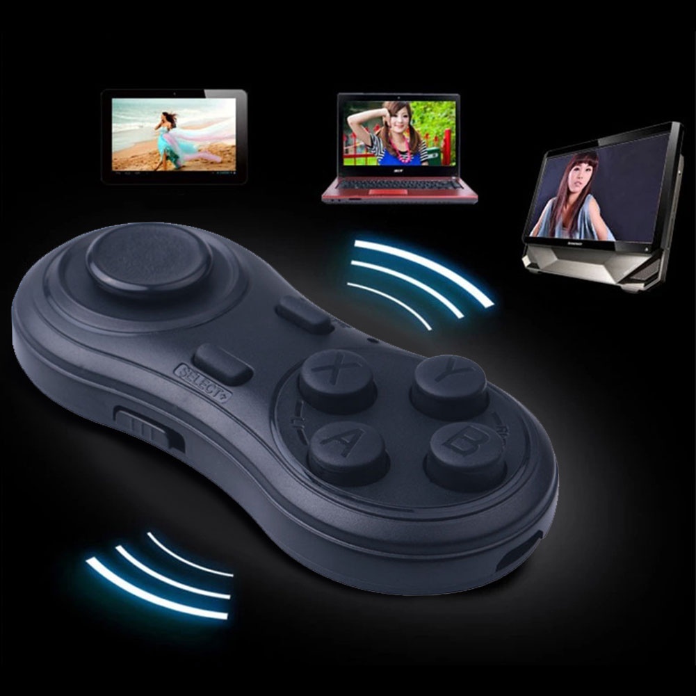 Mini Gamepad Không dây Bluetooth V4.0 Trò chơi Tay cầm Trò chơi Điện thoại Thông minh Cần điều khiển VR Điều khiển Từ xa