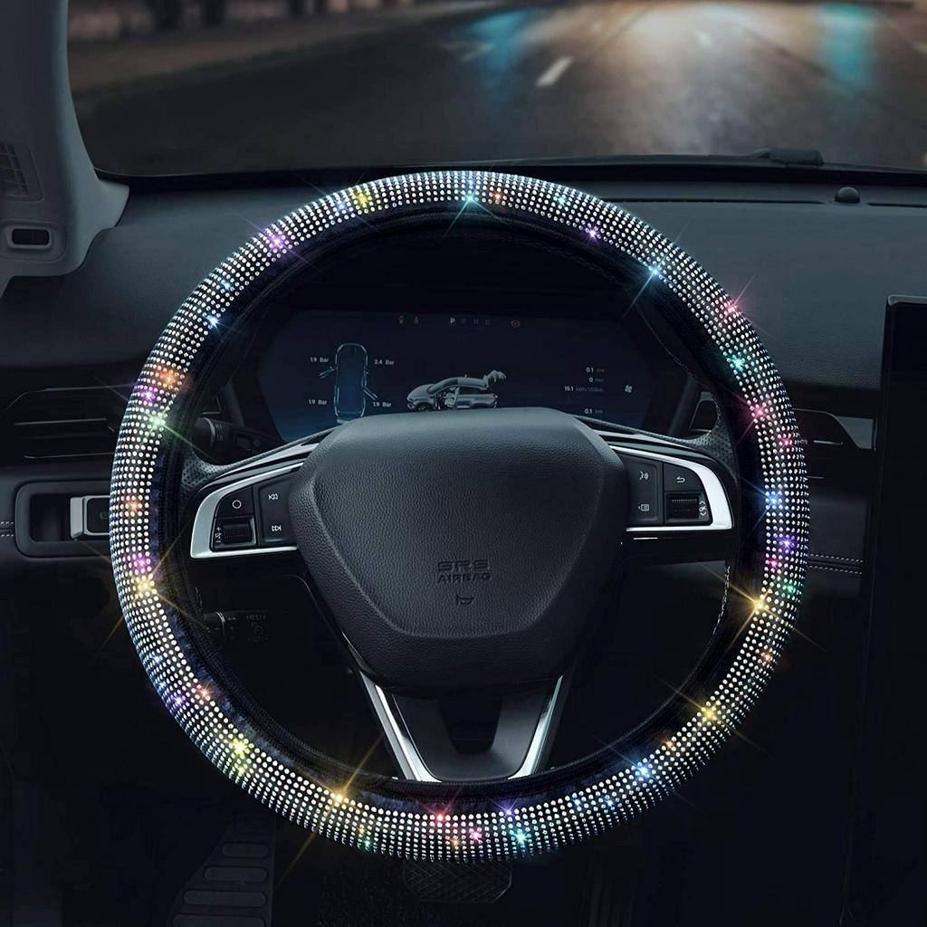Bọc vô lăng bọc vô lăng ô tô SEAMETAL đính pha lê long lanh cho xe hơi SUV