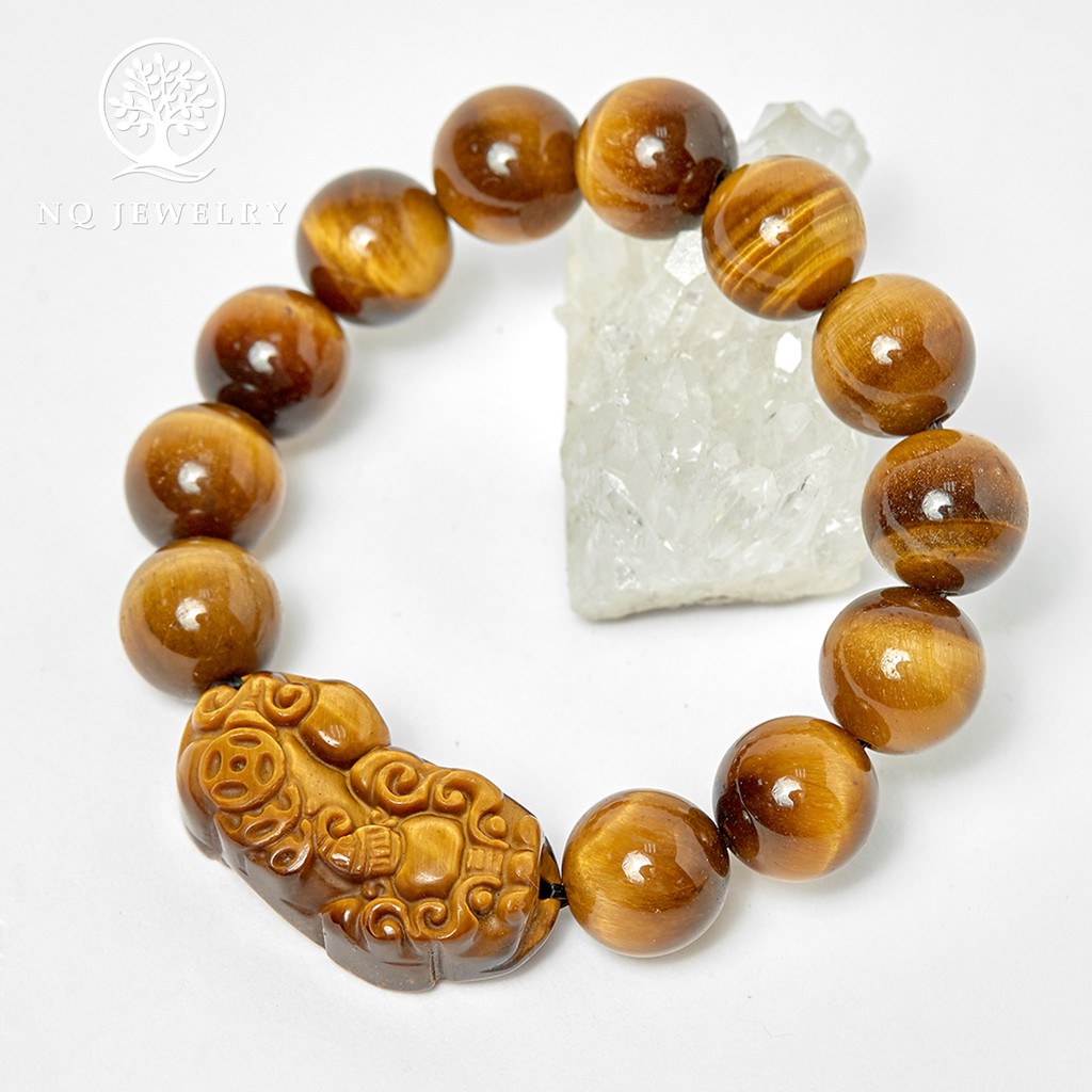 Vòng tay nam charm tỳ hưu đá - NQ Jewelry