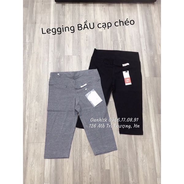 Quần legging bầu lửng cạp chéo [40-90kg]