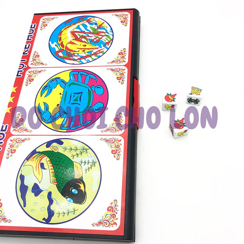 Bàn Cờ lắc bầu cua cá cọp xúc xắc bằng xốp SIZE 44x43 cm - Trò chơi bầu cua